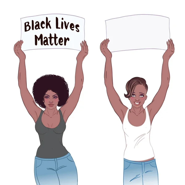 Black Lives Matter. Izolovaná vektorová ilustrace realistického stylu. — Stockový vektor