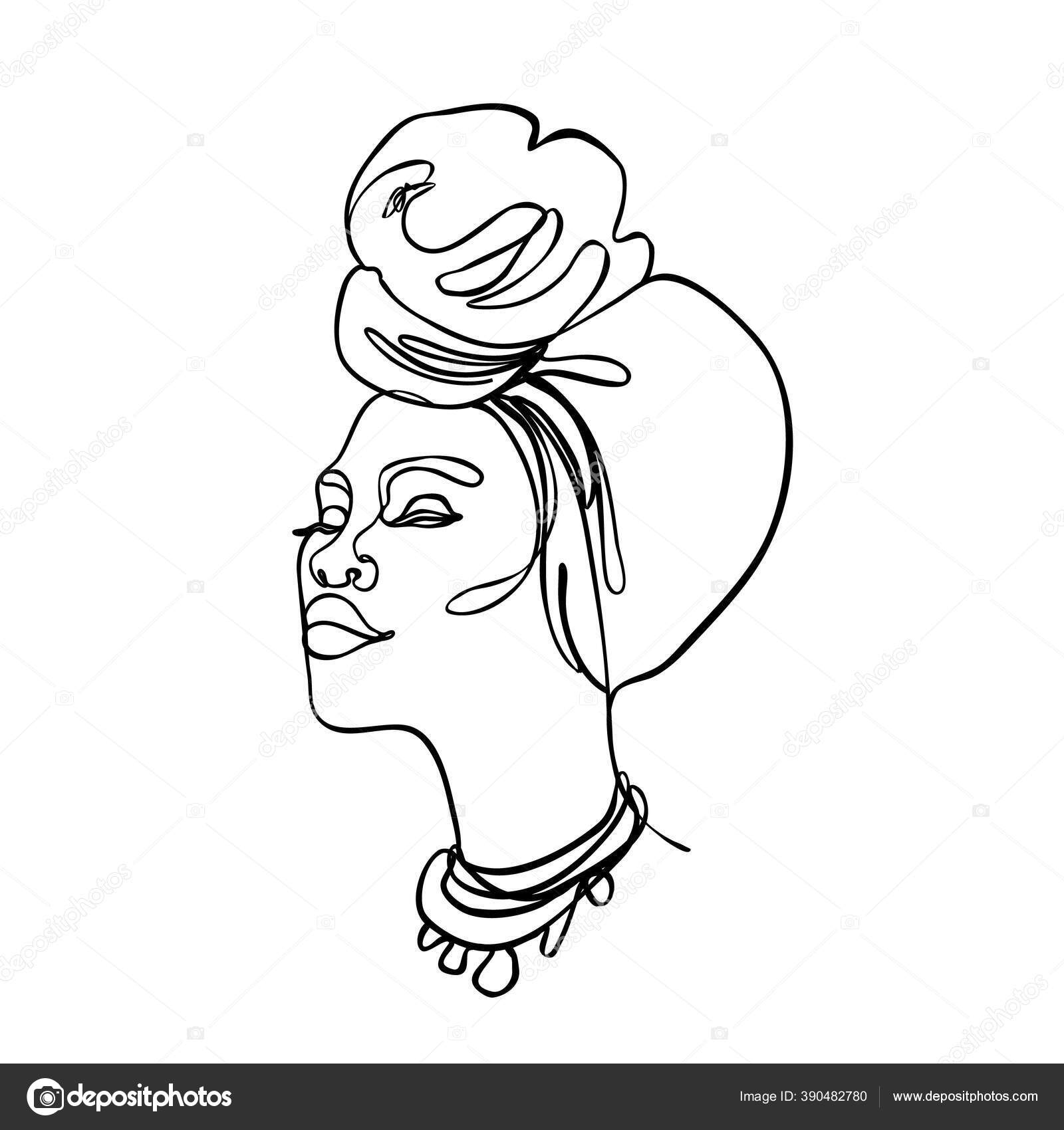 Abstract Portrait Of Young African American Woman Continuous One Line Drawing Isolated Vector Illustration In Simple Modern Style Vector Image By C Vgorbash Vector Stock Abstract Portrait Of Young African American Woman Continuous One Line Drawing Isolated Vector Illustration In Simple Modern Style Vector Image By C Vgorbash Vector Stock