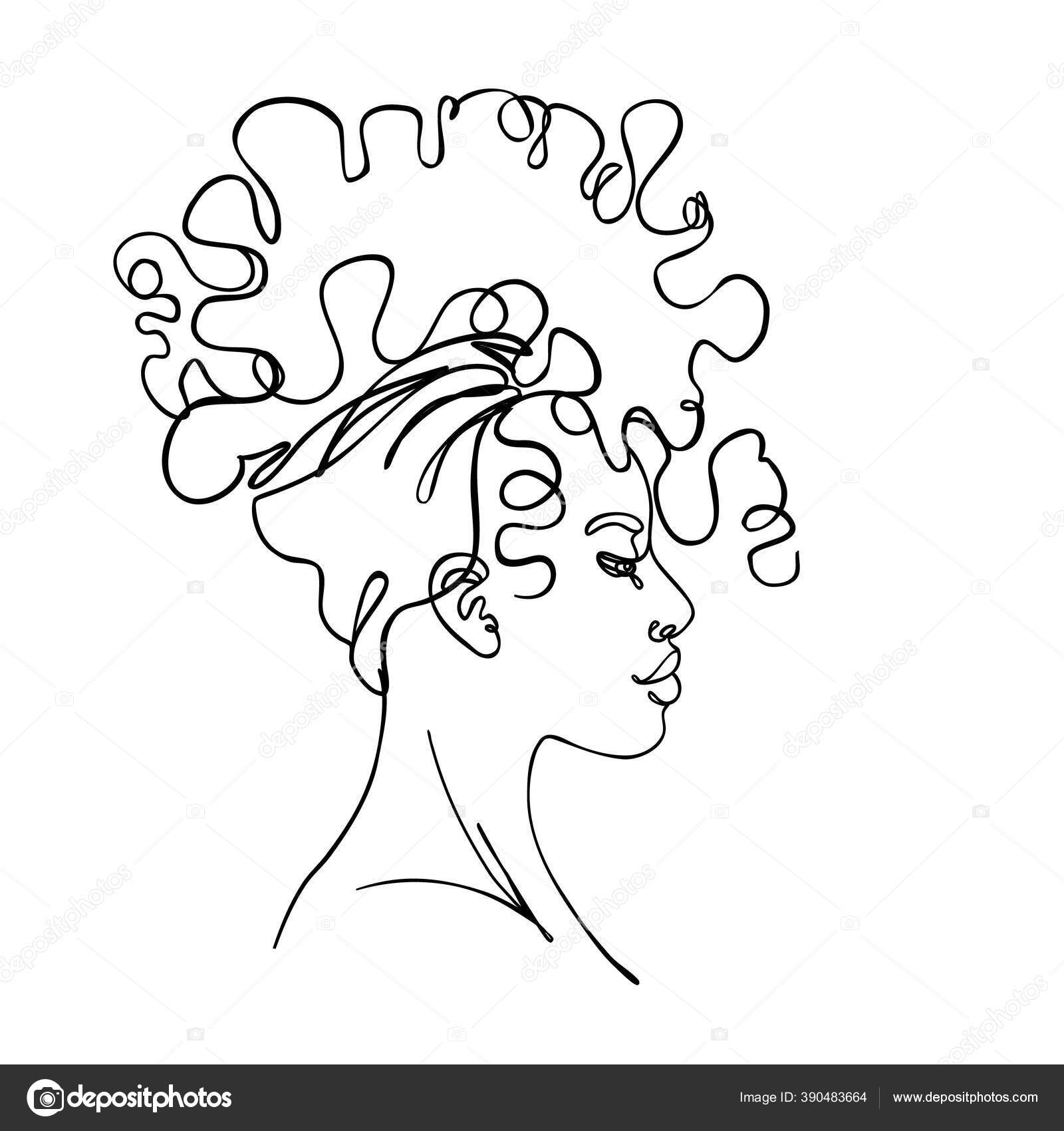 Abstract Portrait Of Young African American Woman Continuous One Line Drawing Isolated Vector Illustration In Simple Modern Style Vector Image By C Vgorbash Vector Stock Abstract Portrait Of Young African American Woman Continuous One Line Drawing Isolated Vector Illustration In Simple Modern Style Vector Image By C Vgorbash Vector Stock