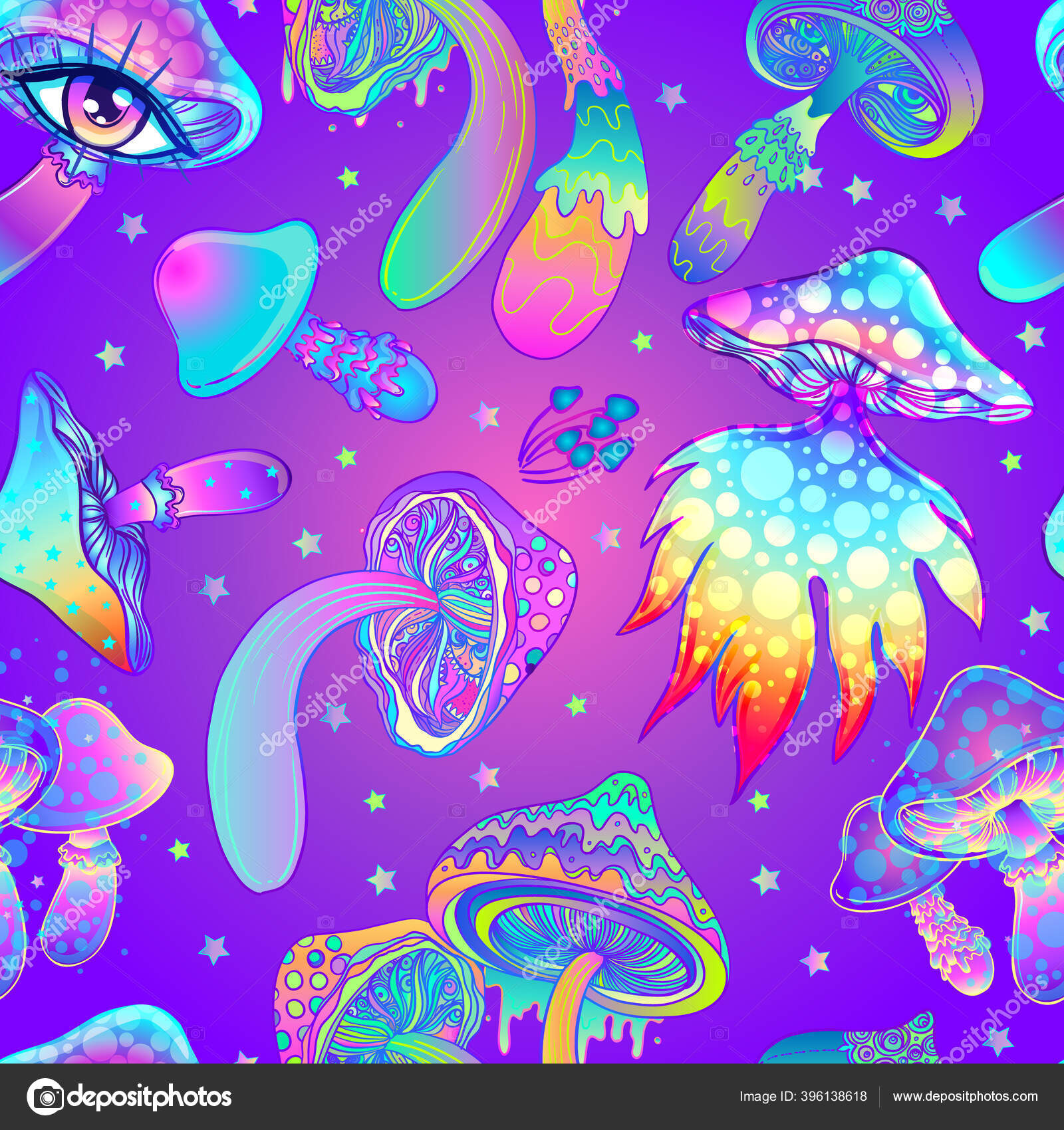 Magic mushrooms. Psychedelic hallucination. Vibrant vector illustration. 60s hippie colorful background, hippie and boho texture. Stock Vector Image by ©vgorbash #396138618 Magic mushrooms. Psychedelic hallucination. Vibrant vector illustration. 60s hippie colorful background, hippie and boho texture. Stock Vector Image by ©vgorbash #396138618