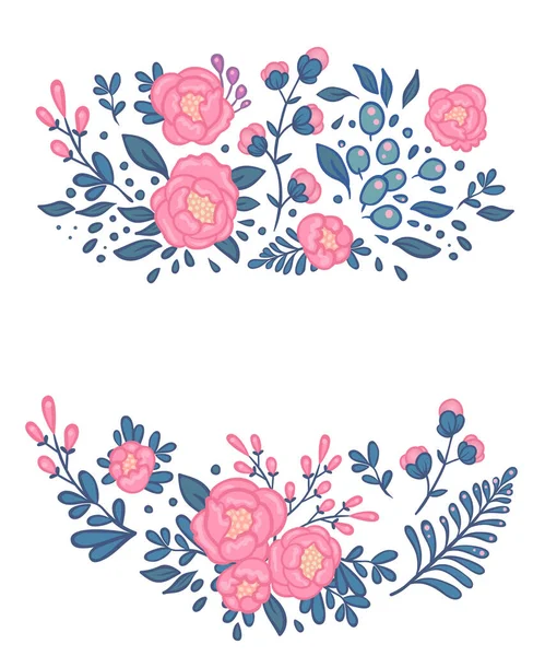 Vintage floral rose dessinée à la main avec des feuilles. Élément de conception de fleur de tatouage. Illustration vectorielle isolée à main levée. — Image vectorielle