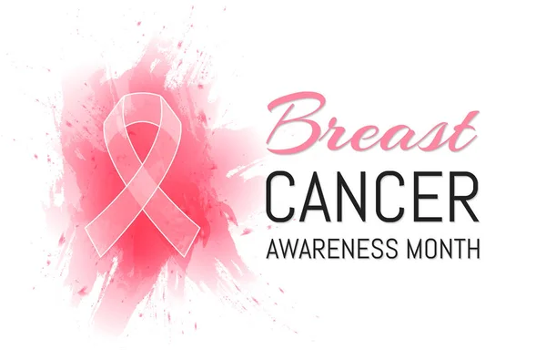 International Breast Cancer Awareness Month Poste Banner Design Concepto Salud — Vector de stock