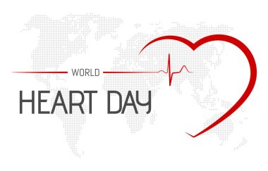 Afiş, afiş veya illüstrasyon dünya kalp günü arka plan için