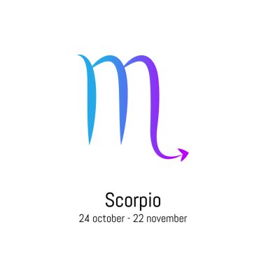 Akrep burcu çizimi. Yıldız falı için imza