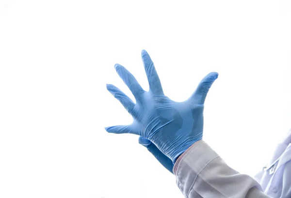 Läkare Bär Handskar För Att Förhindra Infektion Före Operation Sjukhuset — Stockfoto