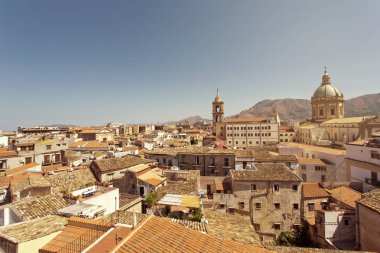 Palermo, Sicilya sermaye şehir havadan görünümü