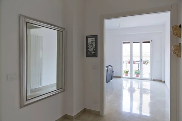 Appartement Moderne Couloir Blanc Chambre — Photo