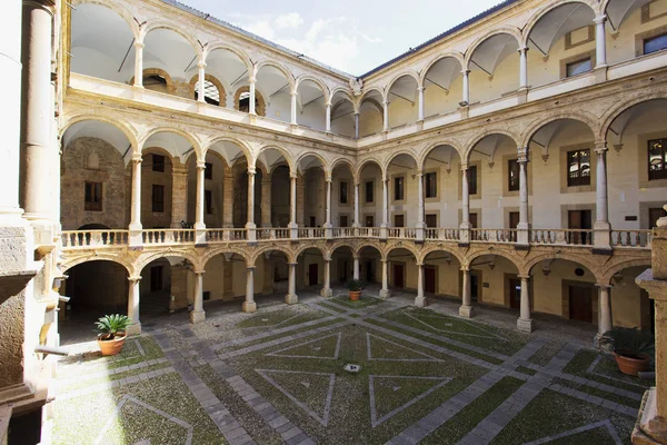 Innenhof Des Palazzo Reale Palermo Sizilien — Stockfoto