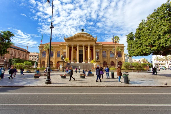 Teatro Massimo Vittorio Emanuele Palermo Sicílie — Stock fotografie