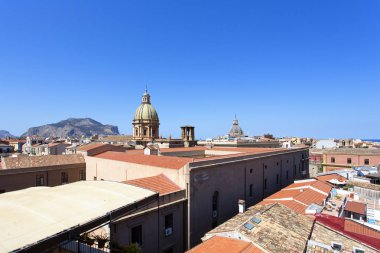 Palermo, Sicilya sermaye şehir havadan görünümü