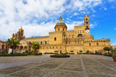 Katedrali, Palermo, Sicilya ve cephe görünümü