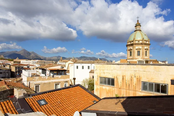 Vue Aérienne Palerme Capitale Sicile — Photo