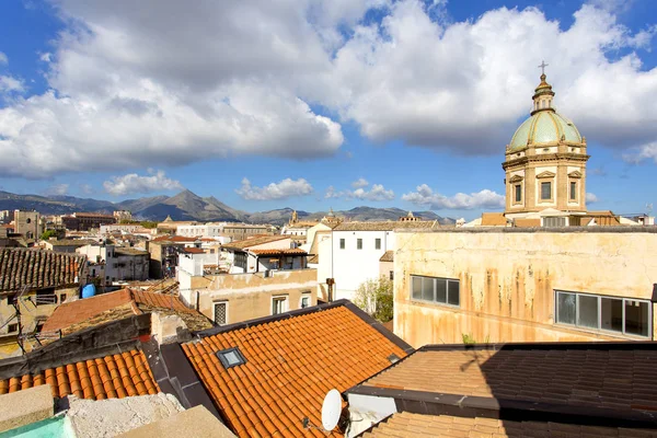 Εναέρια Άποψη Του Παλέρμο Πρωτεύουσα Πόλη Της Σικελίας — Φωτογραφία Αρχείου