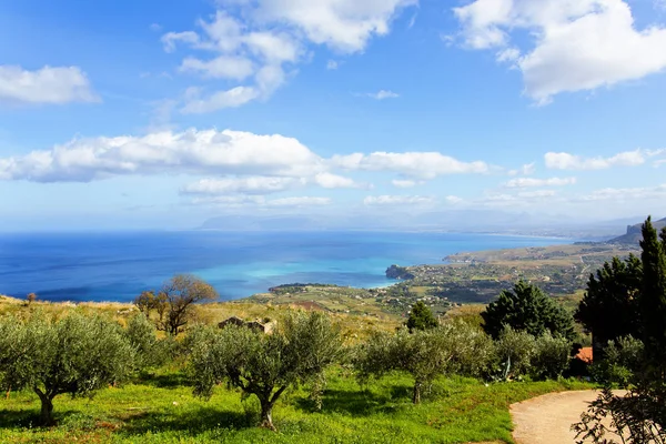 Krásný Výhled Visicari Mořské Oblasti Castellammare Del Golfo Sicílie — Stock fotografie