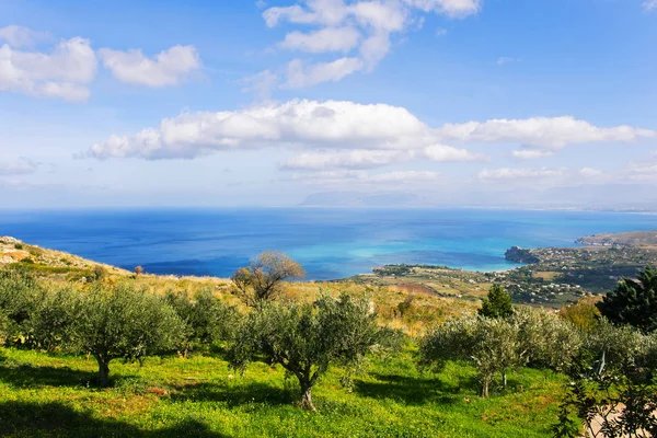 Visicari Castellammare Del Golfo Sicilya Deniz Alan Güzel Bir Görünümü — Stok fotoğraf