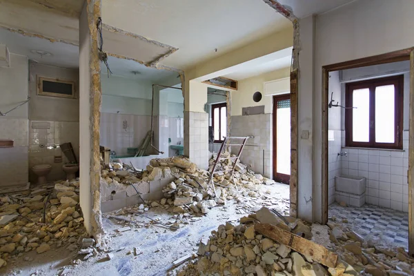 Fotografia Wnętrza Mieszkanie Nie Odnowione Pokój Przed Renowacją — Zdjęcie stockowe