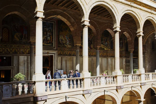 Innenhof Des Palazzo Reale Palermo Sizilien — Stockfoto