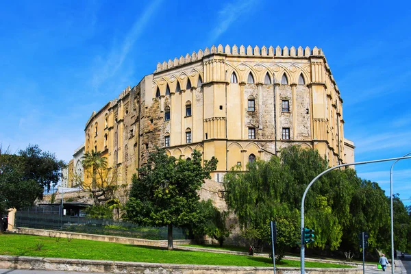 Palazzo Dei Normanni Palermu Také Nazývaný Palazzo Reale — Stock fotografie