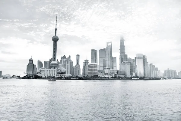 La hermosa vista del Bund en Shanghai — Foto de Stock