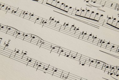 Müzik, notalar, arka plan