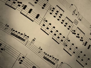 Müzik, notalar, arka plan