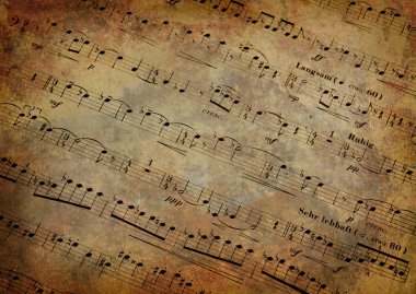 Müzik, notalar, arka plan