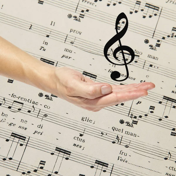 Musik, Noten, Hintergrund — Stockfoto