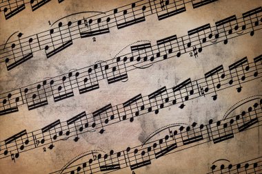Müzik, notalar, arka plan