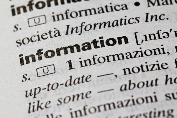 Information, the term — Stock Photo, Image