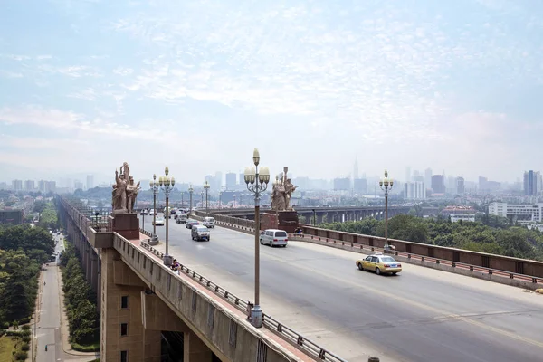 Nanjing, ponte sul fiume Yangtze — Foto Stock