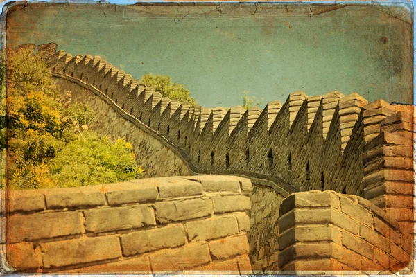 Stor vägg av porslin — Stockfoto