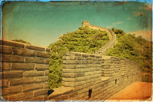 Stor vägg av porslin — Stockfoto