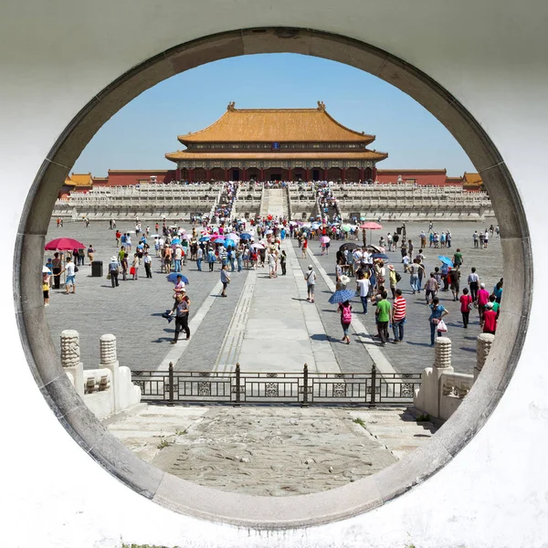 Schöne Aussicht auf die verbotene Stadt in Peking — Stockfoto