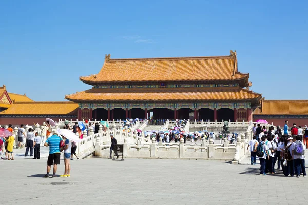 Schöne Aussicht auf die verbotene Stadt in Peking — Stockfoto