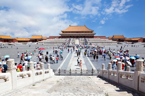 Hermosa vista de la Ciudad Prohibida en Beijing — Foto de Stock