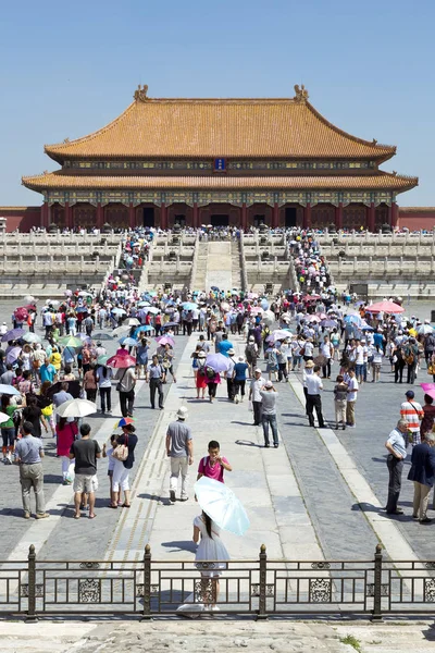 Hermosa vista de la Ciudad Prohibida en Beijing — Foto de Stock