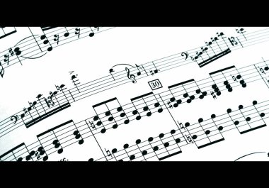 Müzik, notalar, arka plan
