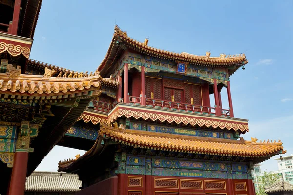 Schöne Aussicht auf den Lama-Tempel in Peking — Stockfoto