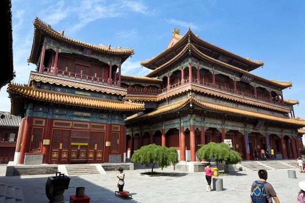 Hermosa vista del templo Lama en Beijing —  Fotos de Stock