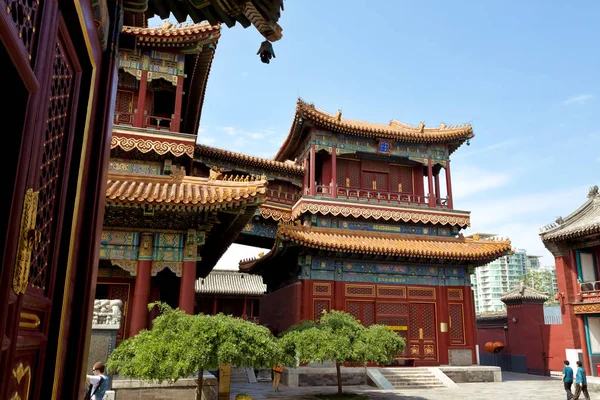 Prachtig uitzicht op de Lama tempel in Beijing — Stockfoto