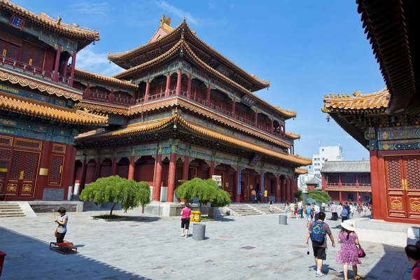 Hermosa vista del templo Lama en Beijing — Foto de Stock