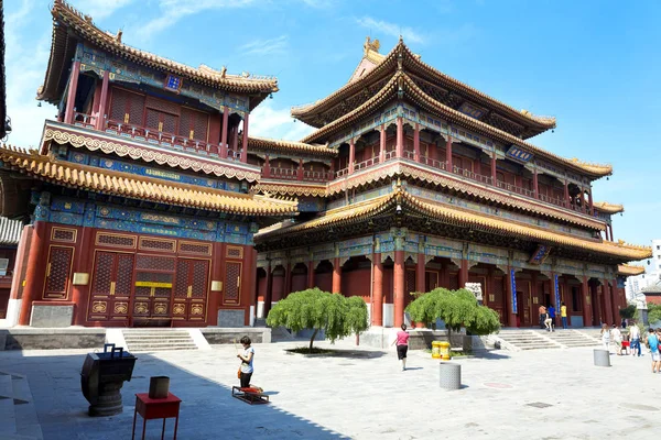 Hermosa vista del templo Lama en Beijing — Foto de Stock
