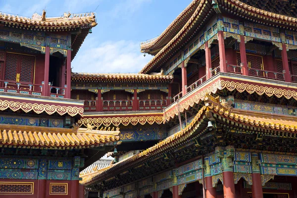 Prachtig uitzicht op de Lama tempel in Beijing — Stockfoto