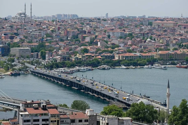 Istanbul Turkiet Maj Utsikt Över Byggnader Längs Bosporen Istanbul Turkiet — Stockfoto