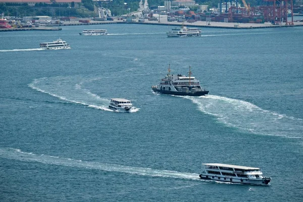 Istanbul Türkei Mai 2018 Blick Auf Boote Und Gebäude Bosporus — Stockfoto