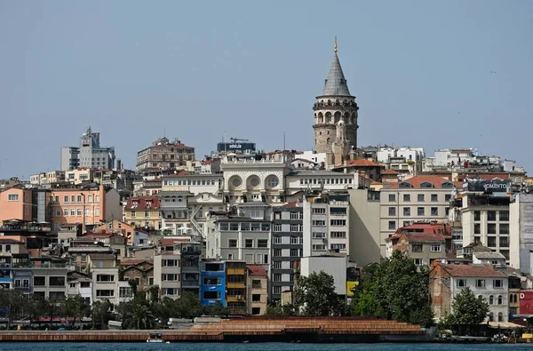 Istanbul Turquía Mayo Vista Torre Galata Estambul Mayo 2018 Personas —  Fotos de Stock