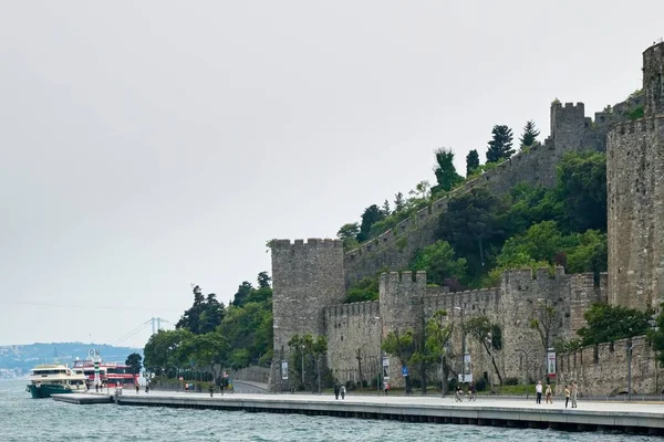 Istanbul Turkiet Maj Fästningen Rumeli Hisari Istanbul Turkiet Den Maj — Stockfoto