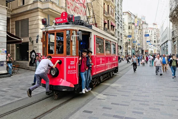 Istanbul Turkiet Maj Vintage Spårvagn Istanbul Turkiet Den Maj 2018 — Stockfoto