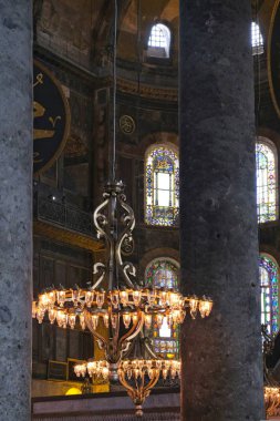 İstanbul, Türkiye-26 Mayıs: Istanbul Türkiye 'de Ayasofya Müzesi 'nin Iç görünümü 26 Mayıs 2018