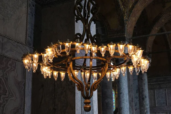 Стамбул Туркей Мая Необычное Освещение Музее Святой Софии Стамбуле Турция — стоковое фото